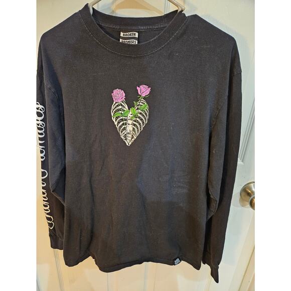 Broken Promises Brand Long Sleeve Tee Size Large - Picture 1 of 5